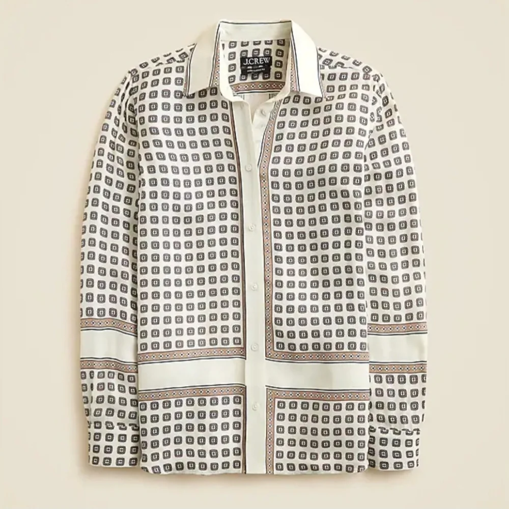 J.Crew Jules classic-fit shirt in foulard print - Picture 3 of 8